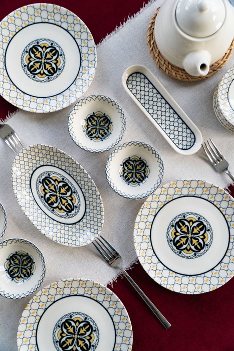 Hermia Set de Desayuno Bergama 16 Multicolor